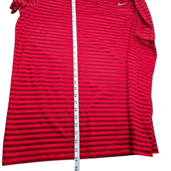 NWOT Nike Men's Polo Red Dri- Fit Striped Short Sleeve Sz 3XL - Picture 7 of 10